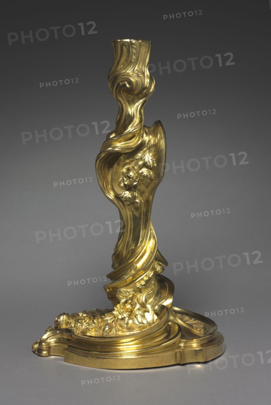 Candlestick, c. 1740. Juste-Aurèle Meissonnier (French, 1695-1750). Gilt metal; overall: 29.4 x 18.6 x 17 cm (11 9/16 x 7 5/16 x 6 11/16 in.).