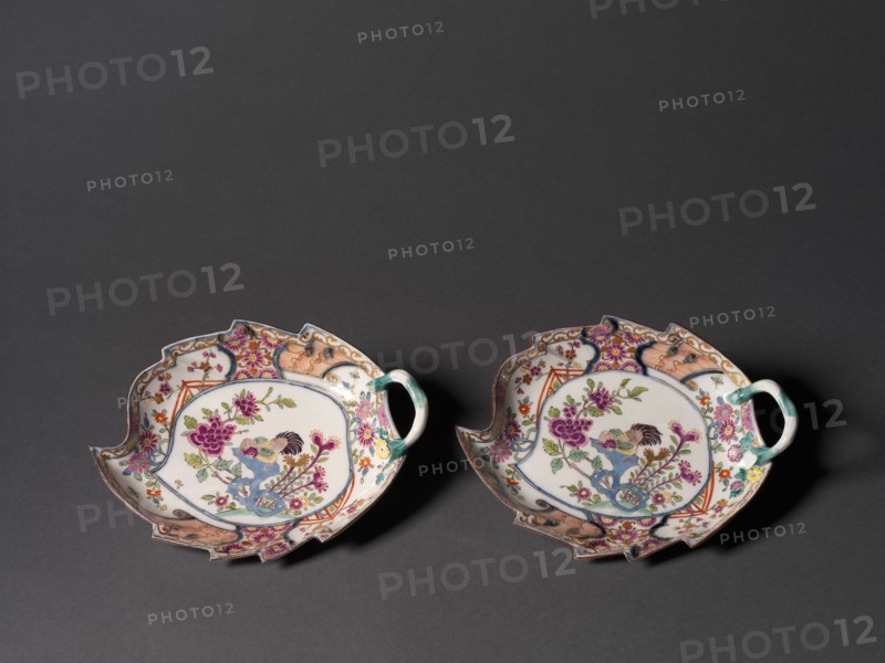 Leaf Dishes, c. 1735. Meissen Porcelain Factory (German), possibly by Johann David Kretschmar (German). Porcelain; overall: 5.6 x 22.6 x 17.7 cm (2 3/16 x 8 7/8 x 6 15/16 in.).