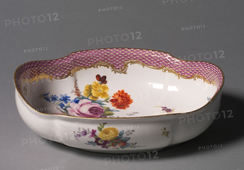 Basin, c. 1765. Meissen Porcelain Factory (German). Porcelain; overall: 8.1 x 26.2 x 22.1 cm (3 3/16 x 10 5/16 x 8 11/16 in.).