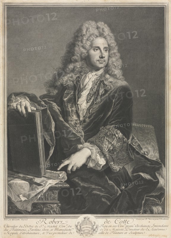 Robert de Cotte. Pierre-Imbert Drevet (French, 1697-1739). Engraving