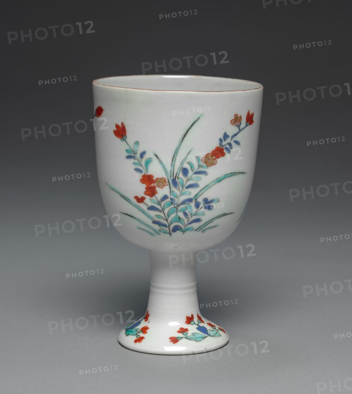 Goblet with Three Sprigs of Flowers: Ko Imari Type, c. 1700. Japan, Edo Period (1615-1868). Porcelain with enamel and gold decoration; diameter: 8.1 cm (3 3/16 in.); overall: 13 cm (5 1/8 in.).