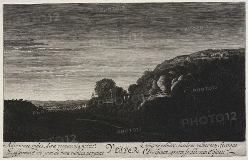 Times of Day:  Vespers. Jan van de Velde (Dutch, 1620-1662). Engraving