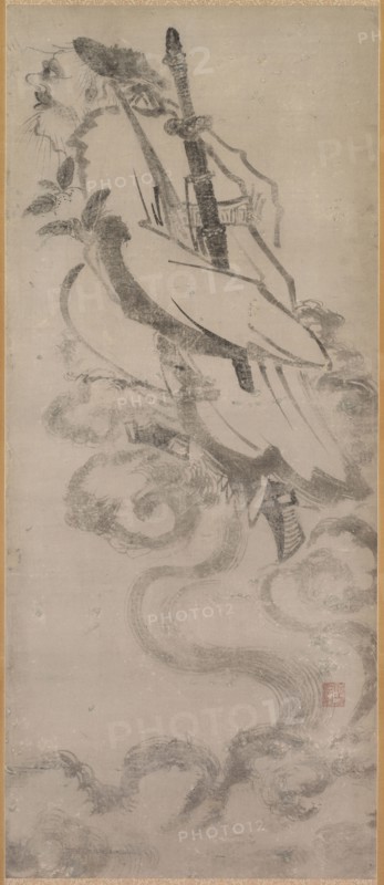 The Ascending Daoist Immortal, 18th century. Japan, Edo period (1615-1868). Hanging scroll; ink on paper; overall: 193 cm (76 in.).