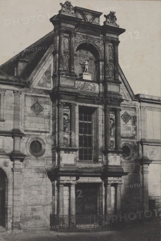 Portico of the Château d'Anet, now at the École des Beaux-Arts, Paris, 1851. Charles Marville (French, 1816-1879). Salted paper print, Blanquart-Évrard process, from waxed paper negative; image: 21.1 x 14.2 cm (8 5/16 x 5 9/16 in.); matted: 66 x 55.9 cm (26 x 22 in.)