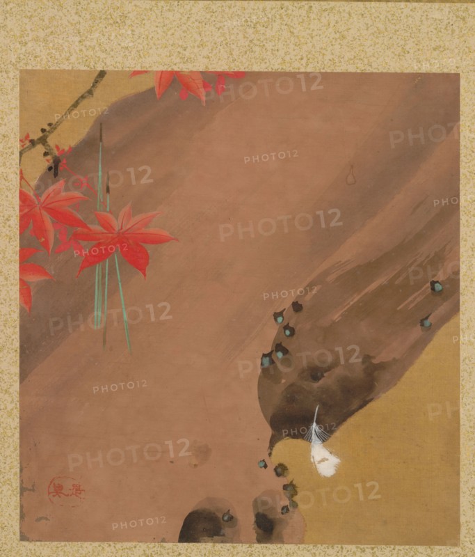 Leaf from Album of Seasonal Themes: Moths, 1847. Shibata Zeshin (Japanese, 1807-1891). Album; ink, color, and gold on silk; each leaf: 19.7 x 18.4 cm (7 3/4 x 7 1/4 in.).