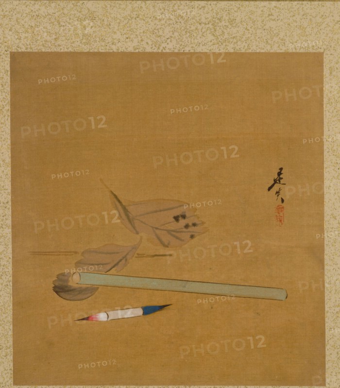 Leaf from Album of Seasonal Themes: Lotus, 1847. Shibata Zeshin (Japanese, 1807-1891). Album; ink, color, and gold on silk; each leaf: 19.7 x 18.4 cm (7 3/4 x 7 1/4 in.).