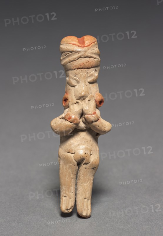 Female Figurine, c. 400-100 BC. Mexico, Guanajuato, Chupícuaro. Earthenware with pigment; overall: 7.9 x 2.7 cm (3 1/8 x 1 1/16 in.).