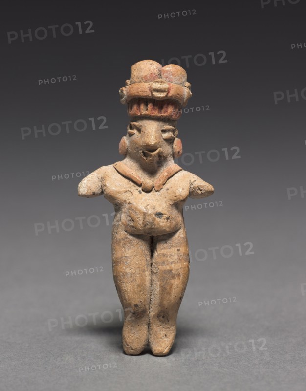 Female Figurine, c. 400-100 BC. Mexico, Guanajuato, Chupícuaro. Earthenware with pigment; overall: 7.5 x 3.5 x 1.2 cm (2 15/16 x 1 3/8 x 1/2 in.).
