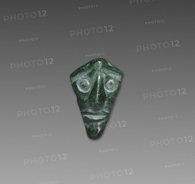 Head, before 1519. Mesoamerica, Pre-Columbian. Serpentine; overall: 2 x 1.3 cm (13/16 x 1/2 in.).