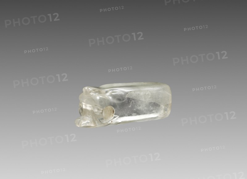 Serpent Labret, 1350-1519. Mexico, Oaxaca, Mixtec. Rock crystal; overall: 1.2 x 1.1 x 3.3 cm (1/2 x 7/16 x 1 5/16 in.).