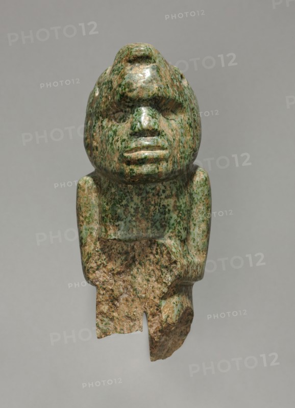 Axe-Shaped Figure, after 900(?). Mexico, Oaxaca, Mixteca. Polished green stone; overall: 17.7 x 7.5 x 6.8 cm (6 15/16 x 2 15/16 x 2 11/16 in.).