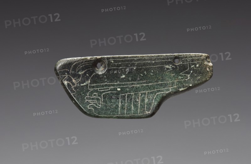 Mask Attachment(?), 900-300 BC. Mexico, Olmec, 1200-300 BC. Serpentine; overall: 2.5 x 5.5 cm (1 x 2 3/16 in.).