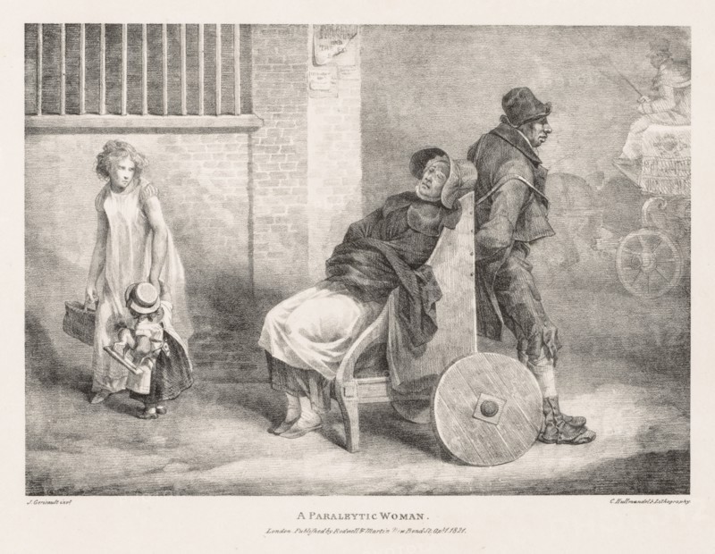 Various Subjects Drawn from Life and on Stone:  A Paraleytic Woman, 1821. Théodore Géricault (French, 1791-1824). Lithograph