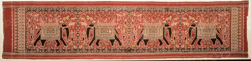 Patolu, 19th century. India, Gujarat, 19th century. Tabby weave, double ikat; silk and cotton; overall: 475 x 120 cm (187 x 47 1/4 in.)