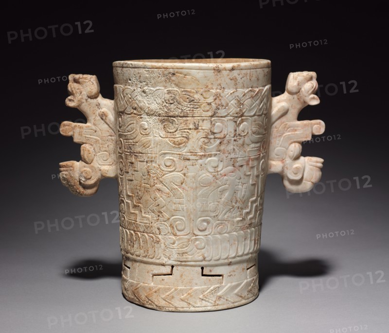 Carved Stone Vessel, 700-1000. Northwest Honduras, Ulúa Valley, 8th-10th century. Marble; overall: 27 x 30.3 x 17.4 cm (10 5/8 x 11 15/16 x 6 7/8 in.).
