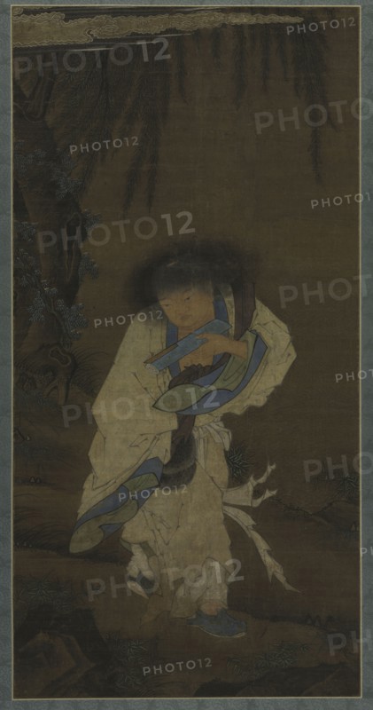 Poet and Recluse Hanshan, 1400s. China, Ming dynasty (1368-1644). Hanging scroll, ink and color on silk; mounted: 279.2 x 90.5 cm (109 15/16 x 35 5/8 in.); painting only: 143.5 x 71.8 cm (56 1/2 x 28 1/4 in.).
