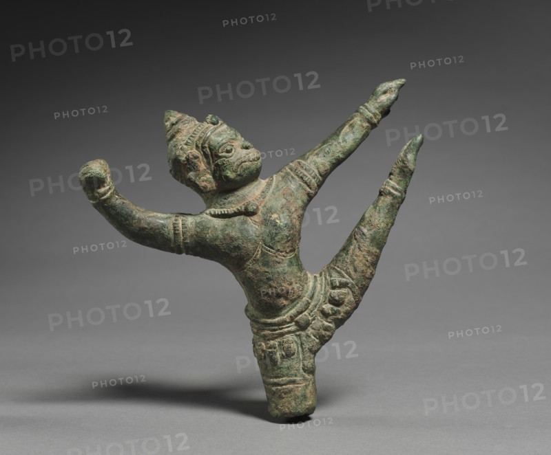 Hanuman, 1100s. Cambodia, Angkor, Bayon style, 12th Century. Bronze; overall: 18 x 19 cm (7 1/16 x 7 1/2 in.).