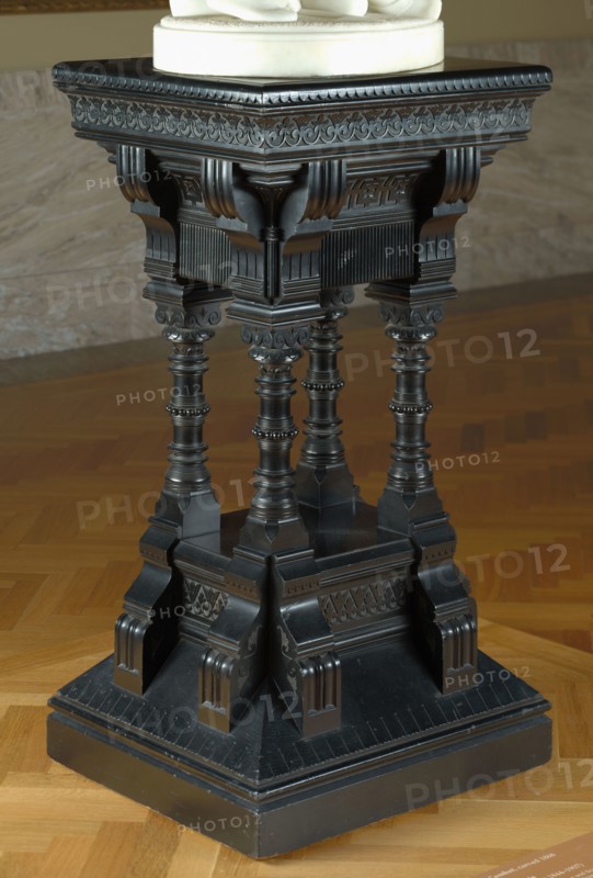 Pedestal, c. 1870. Attributed to Daniel Pabst (American, 1826-1910). Ebonized cherry; overall: 91 cm (35 13/16 in.).
