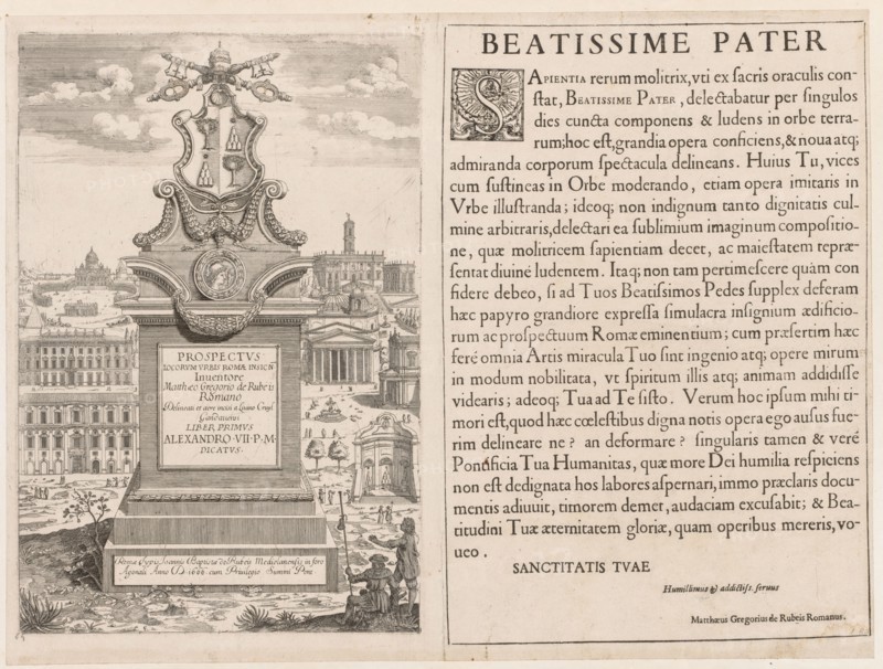 Frontispiece from "Prospectus Locurum Urbis Romae Insign[ium]