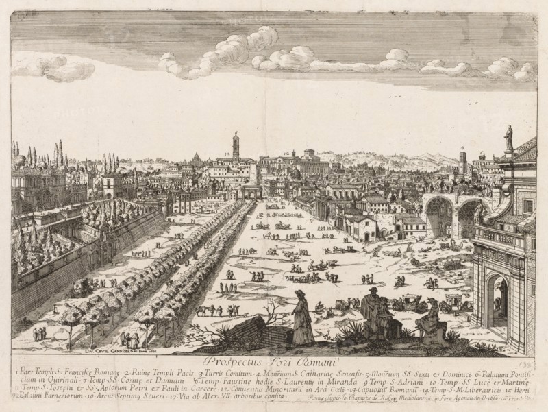 Foro Romano from "Prospectus Locurum Urbis Romae Insign[ium]
