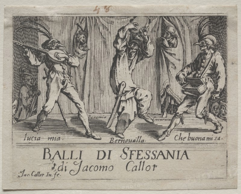 Balli di Sfessania: Frontispiece, 1621. Jacques Callot (French, 1592-1635). Etching; sheet: 7.9 x 10.2 cm (3 1/8 x 4 in.); platemark: 7.2 x 9.3 cm (2 13/16 x 3 11/16 in.)
