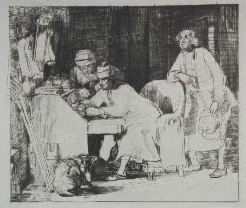 The Lost Receipt, 1824. David Wilkie (British, 1785-1841). Drypoint
