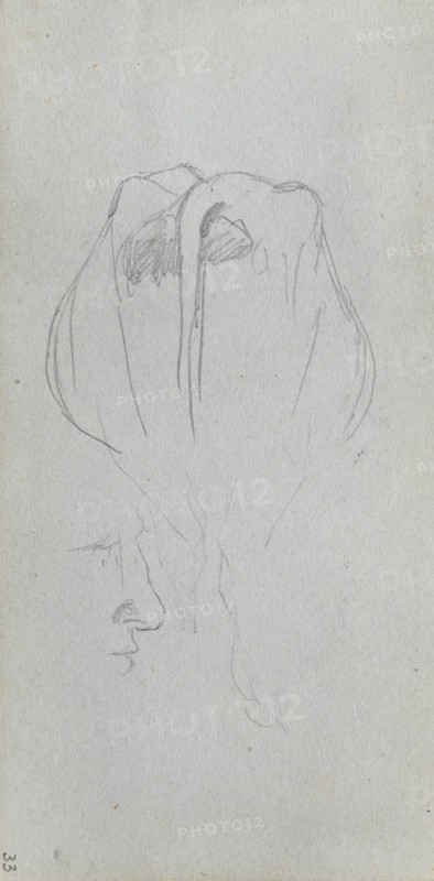 Sketchbook, page 33: Study of a Cow from Behind and Profile Study. Ernest Meissonier (French, 1815-1891). Graphite;
