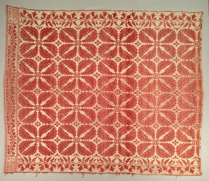 Coverlet, 1852. America, Ohio, Jackson Township, Bristol, 19th century. Jacquard double weave: wool; overall: 214.6 x 179.7 cm (84 1/2 x 70 3/4 in.).