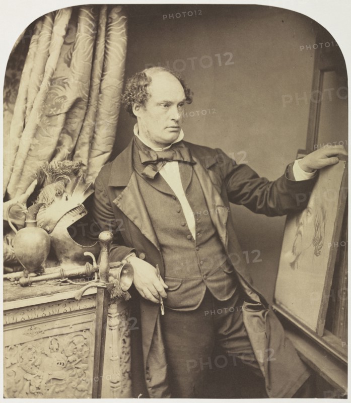 Daniel Maclise (1806-1870), 1857. William Lake Price (British, 1810-1896). Albumen print from wet collodion negative; image: 28.1 x 24.5 cm (11 1/16 x 9 5/8 in.); matted: 55.9 x 45.7 cm (22 x 18 in.)