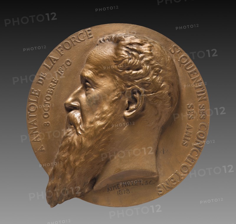 Portrait of Anatole La Forge, 1878. Aimé Millet (French, 1819-1891). Bronze relief; diameter: 21.1 cm (8 5/16 in.)