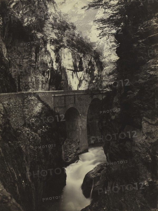Road to Eaux-Chaudes, Pyrenees (recto), c. 1855. Farnham Maxwell Lyte (British, 1828-1906). Albumen print from wet collodion negative; image: 28.1 x 21.1 cm (11 1/16 x 8 5/16 in.); matted: 50.8 x 40.6 cm (20 x 16 in.).