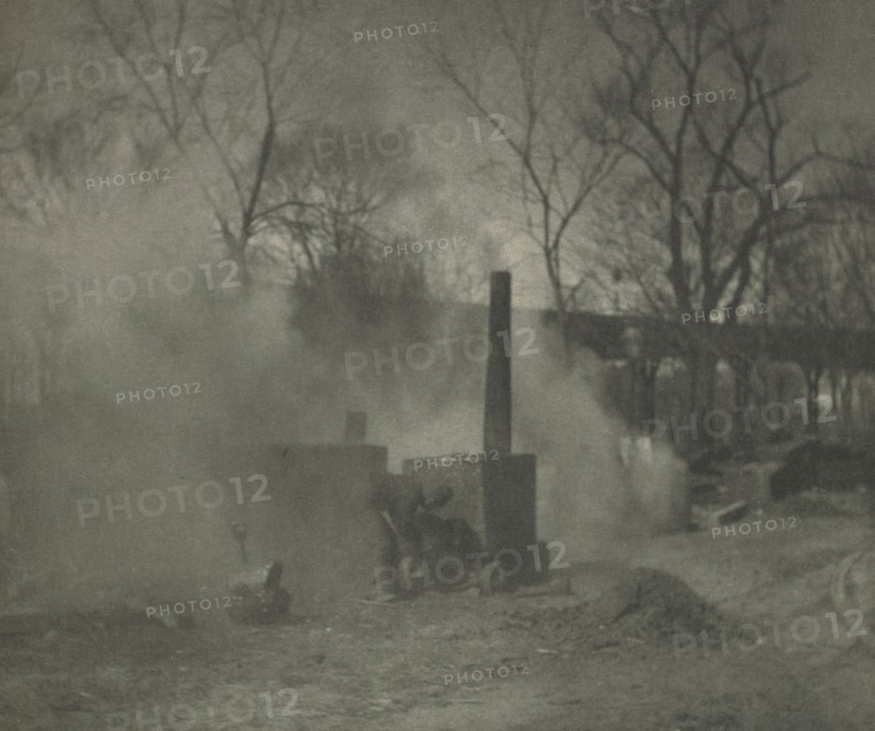 Camera Work: The Asphalt Paver; New York, 1892. Alfred Stieglitz (American, 1864-1946). Photogravure