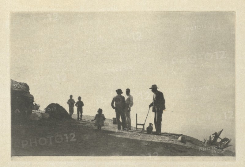 Camera Work: Group on a Hill Road - Granada, 1914. J. Craig Annan (British, 1864-1946). Photogravure
