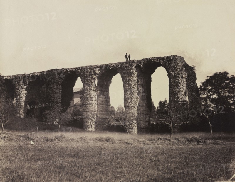 Roman Aqueduct, Beaunant, France, c. 1857. F. Chabrol (French). Albumen print from wet collodion negative; image: 24.2 x 31.1 cm (9 1/2 x 12 1/4 in.); matted: 55.9 x 66 cm (22 x 26 in.)