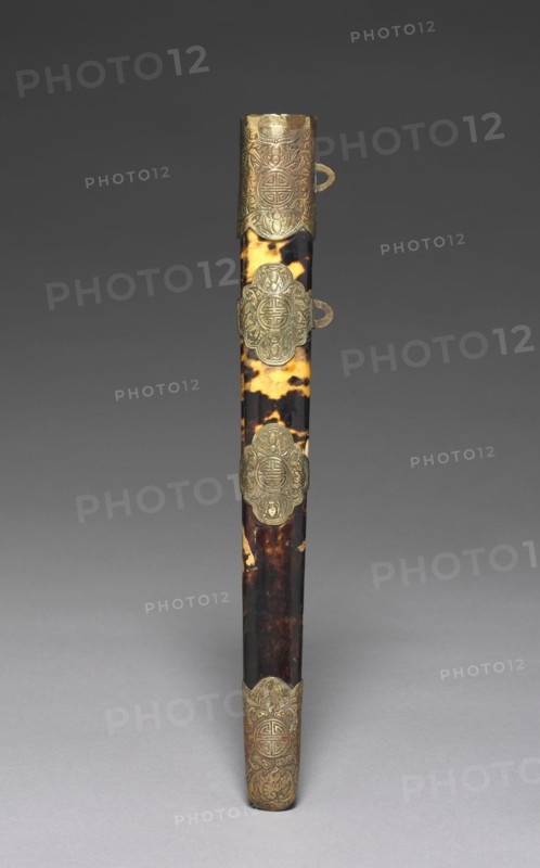 Scabbard, 19th century. Korea, Joseon dynasty (1392-1910). Metal and tortoiseshell; overall: 42.5 cm (16 3/4 in.).