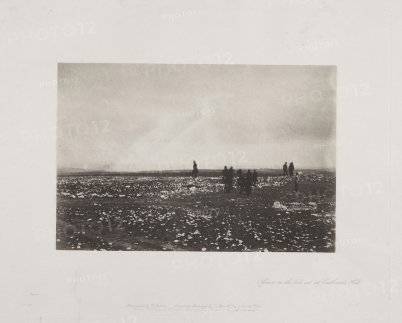 Officers on the Lookout at Cathcart's Hill, 1855. Roger Fenton (British, 1819-1869). Salted paper print from wet collodion negative; image: 22.9 x 34.1 cm (9 x 13 7/16 in.).