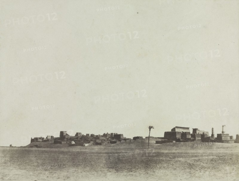 View of Luxor, 1854. John Beasley Greene (American, 1832-1856). Salted paper print from waxed paper negative; image: 23 x 30.5 cm (9 1/16 x 12 in.); matted: 50.8 x 61 cm (20 x 24 in.)