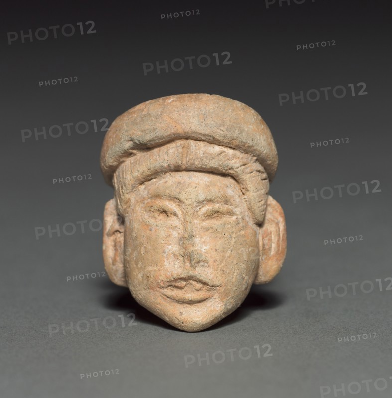 Figurine Head, 1500-1000 BC. Mexico, Guerrero, Xochipala, 16th-11th century BC. Pottery; overall: 3.1 x 2.4 x 2 cm (1 1/4 x 15/16 x 13/16 in.).