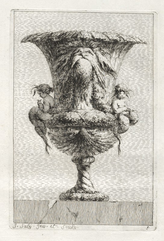 Suite of Vases:  Plate 9, 1746. Jacques François Saly (French, 1717-1776). Etching