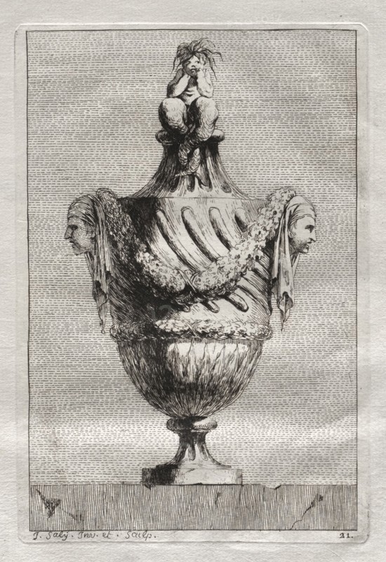 Suite of Vases:  Plate 21, 1746. Jacques François Saly (French, 1717-1776). Etching