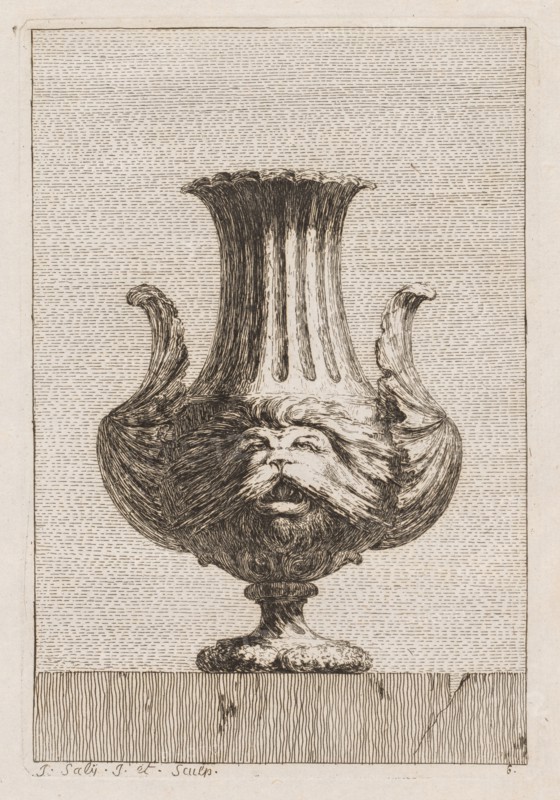 Suite of Vases:  Plate 6, 1746. Jacques François Saly (French, 1717-1776). Etching