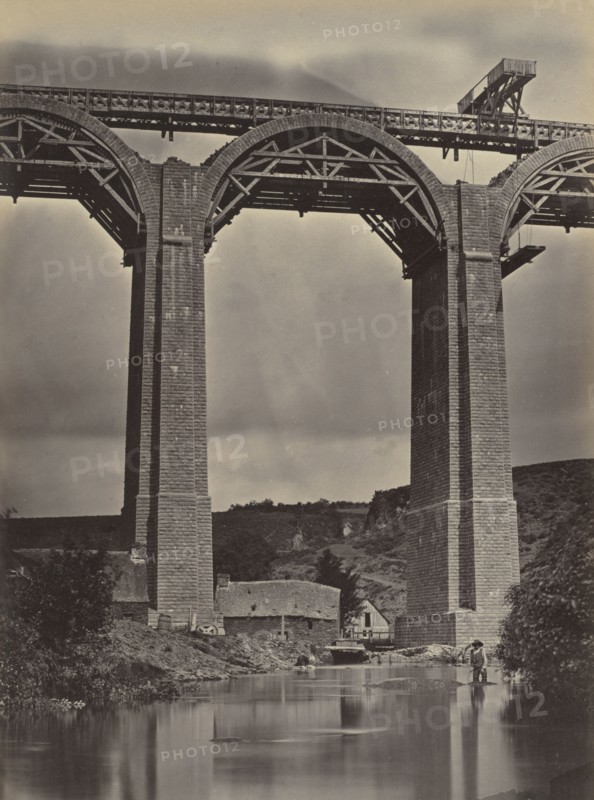 Pont-de-Buis, on the Doufine, France, c. 1865. Jules DuClos (French). Albumen print from wet collodion negative; image: 33.8 x 30.1 cm (13 5/16 x 11 7/8 in.); matted: 61 x 50.8 cm (24 x 20 in.)