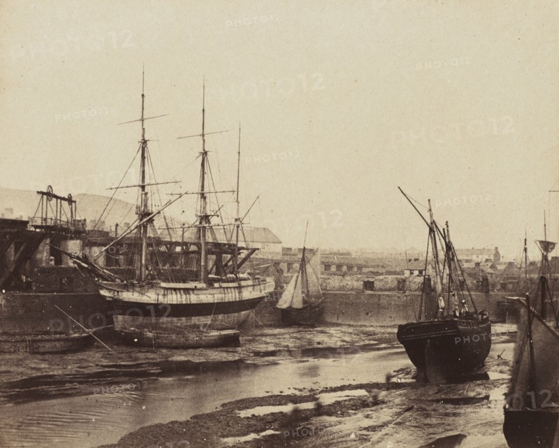 Harbour, Swansea, Wales, 1855. Alfred Rosling (British, 1802-c. 1880s). Albumen print from wax paper negative; image: 16.1 x 19.7 cm (6 5/16 x 7 3/4 in.); matted: 35.6 x 45.7 cm (14 x 18 in.)