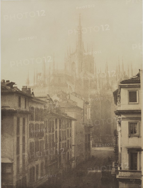 Cathedral from Corso Francesco, Milan, 1857. Léon Gérard (French). Albumen print from wax paper negative; image: 35.9 x 26.8 cm (14 1/8 x 10 9/16 in.); matted: 66 x 55.9 cm (26 x 22 in.).