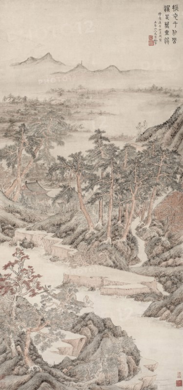 Washing the Feet (from the Dusty World), 1570. Wen Boren (Chinese, 1502-1575). Hanging scroll, ink and color on paper; image: 170.2 x 79.4 cm (67 x 31 1/4 in.).