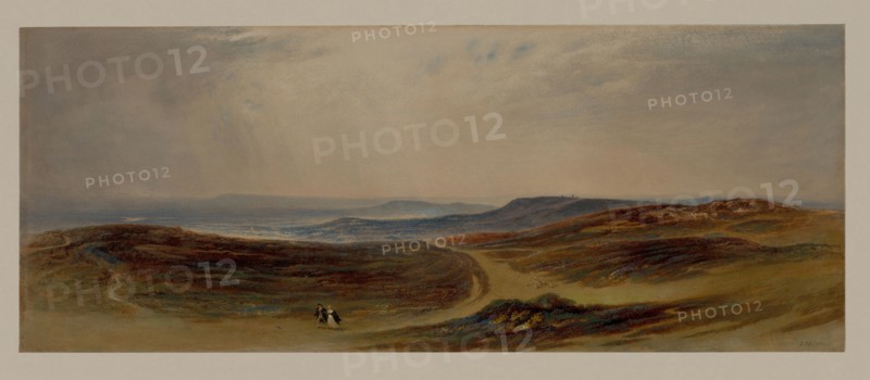 The Valley of the Tyne, My Native Country near Henshaw, 1842. John Martin (British, 1789-1854). Watercolor, gouache and gum arabic with graphite underdrawing, sanding, and scraping; sheet: 26.6 x 67.5 cm (10 1/2 x 26 9/16 in.).