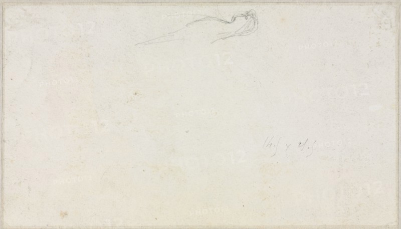 Sketch of a Sphinx [?] (verso), c. 1879-80. Luc-Olivier Merson (French, 1846-1920). Black chalk ; sheet: 25.5 x 14.5 cm (10 1/16 x 5 11/16 in.); secondary support: 27.9 x 39 cm (11 x 15 3/8 in.).