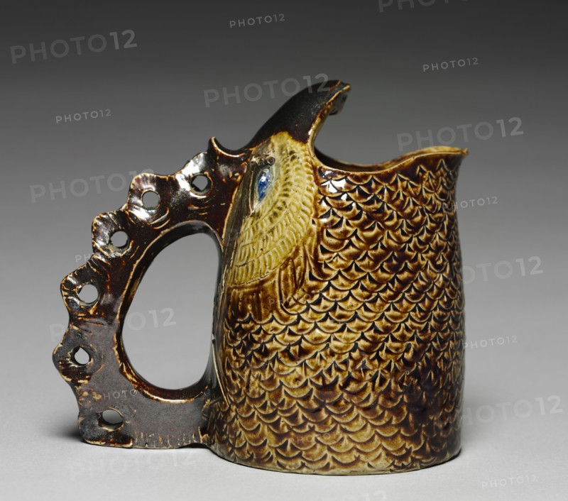 Spoon Warmer, c. 1880. Robert Wallace Martin (British, 1843-1923), Martin Brothers (British). Stoneware; overall: 15.2 x 17 x 10.5 cm (6 x 6 11/16 x 4 1/8 in.).