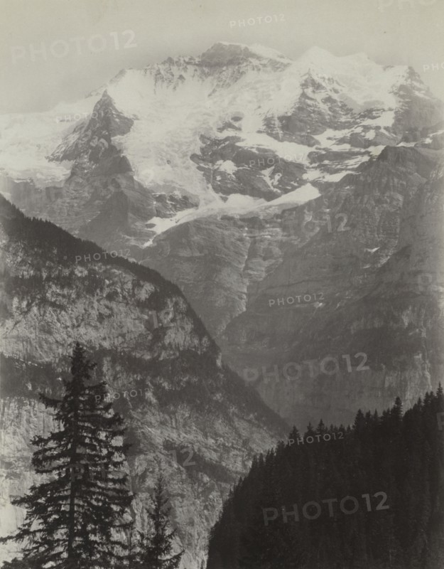 Jungfrau, View from Mürren, Switzerland, c. 1860s. Charles Soulier (French, 1840-1875). Albumen print from glass negative; image: 24.8 x 19.3 cm (9 3/4 x 7 5/8 in.); matted: 61 x 50.8 cm (24 x 20 in.)