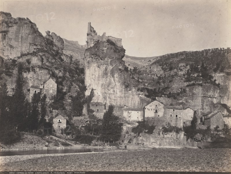 Gorges Du Tarn Castelbouc, 1870s. A. Trantoul (French). Salted paper print from wet collodion negative; image: 18.8 x 25.4 cm (7 3/8 x 10 in.); paper: 19.3 x 25.4 cm (7 5/8 x 10 in.); matted: 35.6 x 45.7 cm (14 x 18 in.).